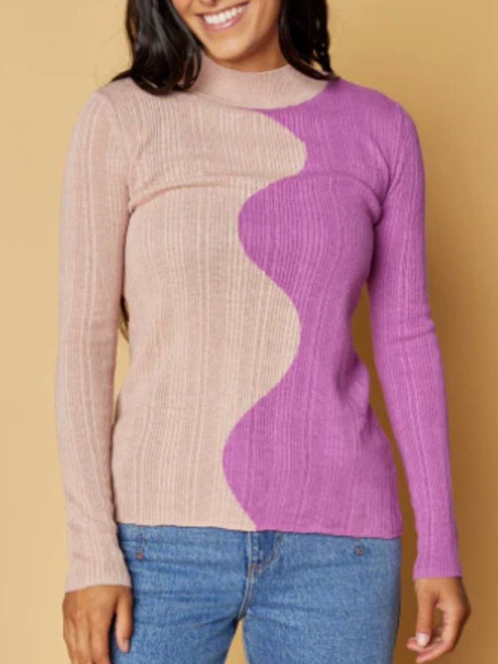 Orchid and Rose Hemp Turtleneck